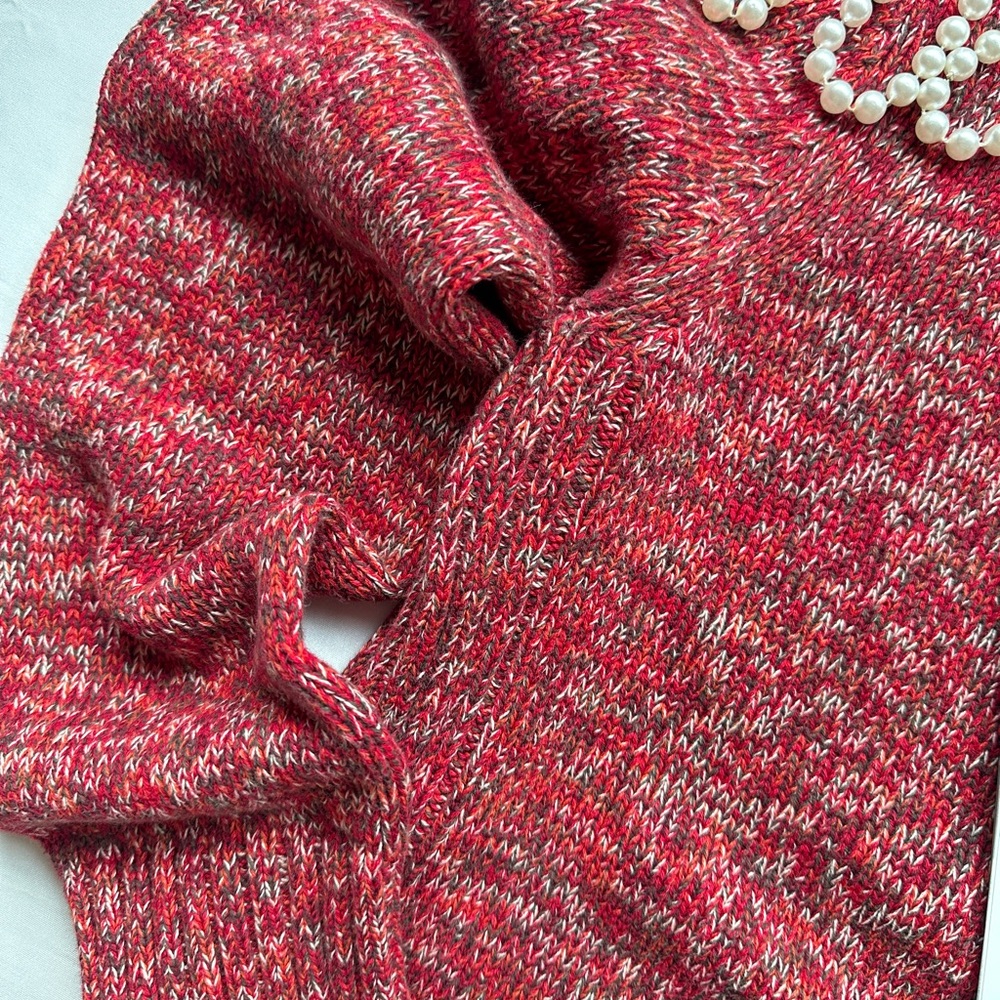 Cozy Red Turtleneck Sweater M L - Picture 11 of 16
